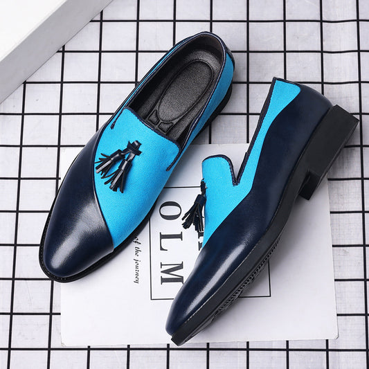 Leather shoes for men, business formal, plus size fit, trendy and casual shoes, Korean version, versatile and trendy, British style